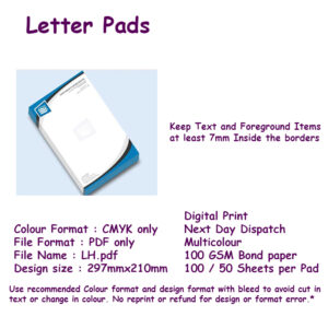 Multicolour Letter Pad - Digital Printing