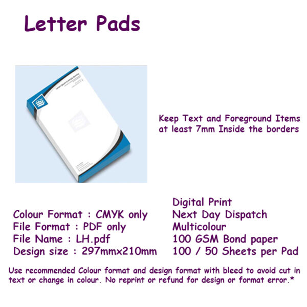 Multicolour Letter Pad - Digital Printing